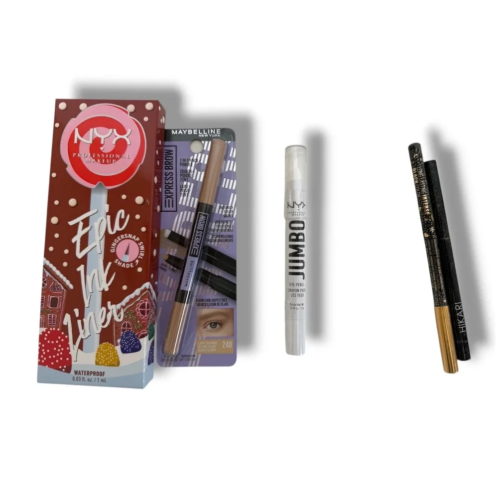 NYX Maybelline Hikari Eyeliner Brow Pencil Waterproof Eye Makeup Bundle New‎